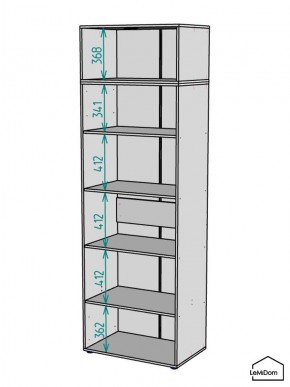 Шкаф с антресолью Linnea MHR-2A-2 2450х800х510 (ДВ-М 11.1.25) в Кировграде - kirovgrad.mebel24.online | фото 3