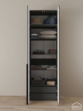 Шкаф с антресолью Linnea MHR-2A-3 2450х800х510 (Графит-М 11.1.25) в Кировграде - kirovgrad.mebel24.online | фото 5