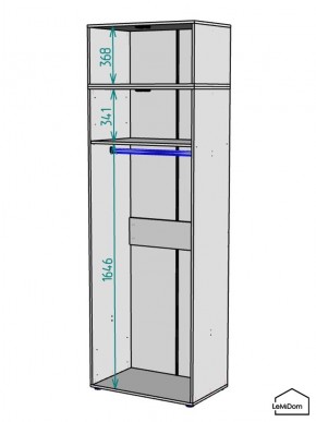 Шкаф с антресолью Linnea MHR-2POA-1 2450х800х510 (Белый-М 11.1.2) в Кировграде - kirovgrad.mebel24.online | фото 3