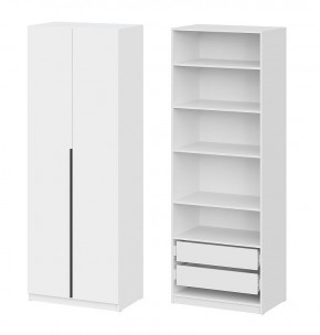 Шкаф ШК-5 + 4 полки + ящики (800) Белый текстурный в Кировграде - kirovgrad.mebel24.online | фото 1