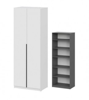 Шкаф ШК-5 + 4 полки (800) Белый текстурный в Кировграде - kirovgrad.mebel24.online | фото 2
