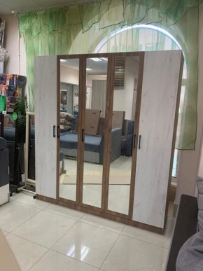 Шкаф Вегас 2000 Дуб крафт табачный/Дуб крафт белый в Кировграде - kirovgrad.mebel24.online | фото 3