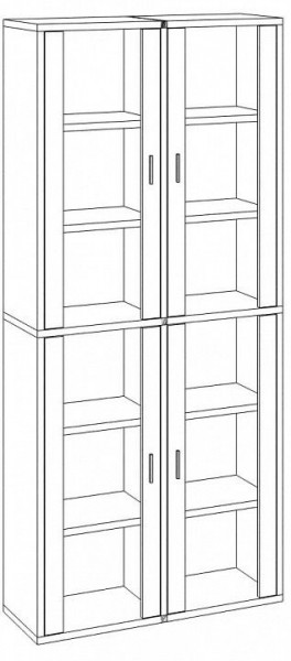 Шкаф-витрина Домино СУ(ш2в2)+4ФС в Кировграде - kirovgrad.mebel24.online | фото 3