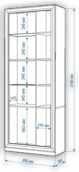 Шкаф-витрина Нобиле ШВтВ-ФСД-БЯН в Кировграде - kirovgrad.mebel24.online | фото 3