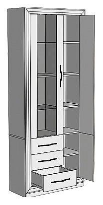 Шкаф-витрина Нобиле ШВтВ-ФСД-БЯН в Кировграде - kirovgrad.mebel24.online | фото 2