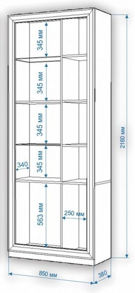 Шкаф-витрина Нобиле ШВтВ-ФСД-ФГК в Кировграде - kirovgrad.mebel24.online | фото 3
