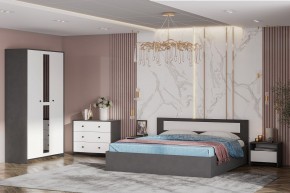 Спальный гарнитур Дольче (графит/белый) в Кировграде - kirovgrad.mebel24.online | фото