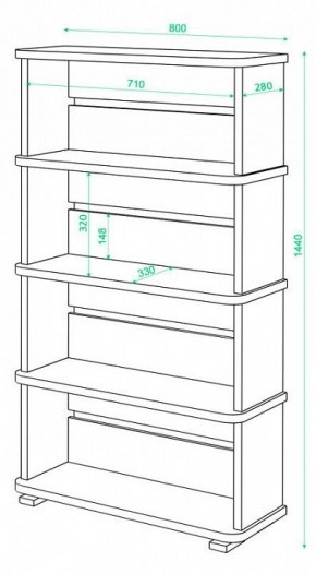 Стеллаж Домино СБ-25/4 в Кировграде - kirovgrad.mebel24.online | фото 3