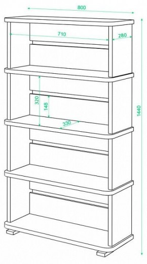 Стеллаж Домино СБ-25/4 в Кировграде - kirovgrad.mebel24.online | фото 2