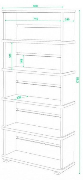 Стеллаж Домино СБ-25/5 в Кировграде - kirovgrad.mebel24.online | фото 3