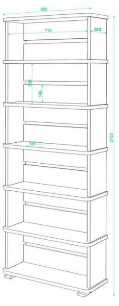 Стеллаж Домино СБ-25/6 в Кировграде - kirovgrad.mebel24.online | фото 2