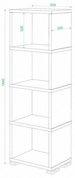 Стеллаж-колонка Домино СБ-15/4 в Кировграде - kirovgrad.mebel24.online | фото 2