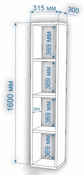 Стеллаж-колонка Нобиле СтлУ в Кировграде - kirovgrad.mebel24.online | фото 2