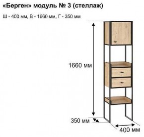 Стеллаж комбинированный Берген-3 в Кировграде - kirovgrad.mebel24.online | фото 10