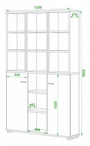 Стеллаж комбинированный Домино нельсон ПУ-40-6 в Кировграде - kirovgrad.mebel24.online | фото 2