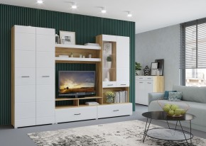 Стенка НЕНСИ 1 (Крафт золотой/Белый глянец) в Кировграде - kirovgrad.mebel24.online | фото 3