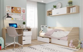 Стол 1200/3 ящика АНТАЛИЯ (Сонома/Белый софт) в Кировграде - kirovgrad.mebel24.online | фото 2
