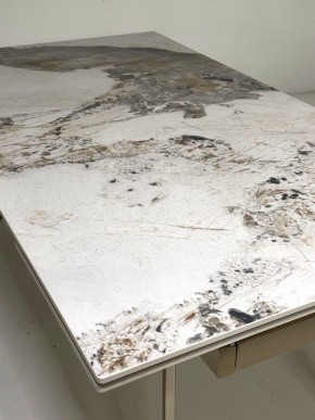 Стол ACERRA NEW 160 GLOSS LUXURY PANDORA SOLID CERAMIC/ каркас цвета шампань, ®DISAUR в Кировграде - kirovgrad.mebel24.online | фото 4