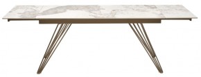 Стол ACERRA NEW 160 GLOSS LUXURY PANDORA SOLID CERAMIC/ каркас цвета шампань, ®DISAUR в Кировграде - kirovgrad.mebel24.online | фото 5