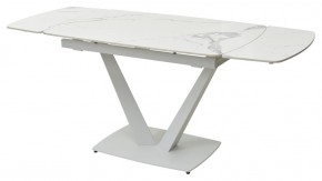Стол ALATRI 120 GLOSS STATUARIO WHITE SOLID CERAMIC / WHITE, ®DISAUR в Кировграде - kirovgrad.mebel24.online | фото 5