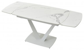 Стол ALATRI 120 GLOSS STATUARIO WHITE SOLID CERAMIC / WHITE, ®DISAUR в Кировграде - kirovgrad.mebel24.online | фото 6