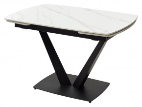 Стол ALATRI 120 MATT WHITE MARBLE SOLID CERAMIC / BLACK, ®DISAUR в Кировграде - kirovgrad.mebel24.online | фото 2