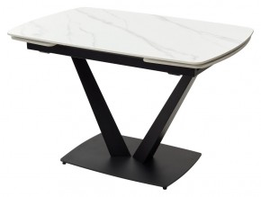Стол ALATRI 120 MATT WHITE MARBLE SOLID CERAMIC / BLACK, ®DISAUR в Кировграде - kirovgrad.mebel24.online | фото 7