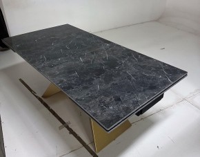 Стол ALES 180 BLACK GRAVE SOLID CERAMIC, керамика / бронзовый, ®DISAUR в Кировграде - kirovgrad.mebel24.online | фото 5