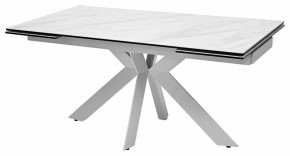 Стол BELLUNO 160 MARBLES KL-99 Белый мрамор матовый, итальянская керамика/ белый каркас, ®DISAUR в Кировграде - kirovgrad.mebel24.online | фото 2