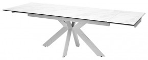 Стол BELLUNO 160 MARBLES KL-99 Белый мрамор матовый, итальянская керамика/ белый каркас, ®DISAUR в Кировграде - kirovgrad.mebel24.online | фото 6