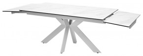 Стол BELLUNO 160 MARBLES KL-99 Белый мрамор матовый, итальянская керамика/ белый каркас, ®DISAUR в Кировграде - kirovgrad.mebel24.online | фото 7