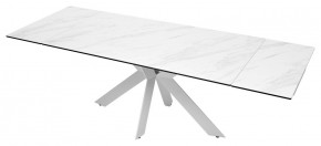 Стол BELLUNO 160 MARBLES KL-99 Белый мрамор матовый, итальянская керамика/ белый каркас, ®DISAUR в Кировграде - kirovgrad.mebel24.online | фото 8