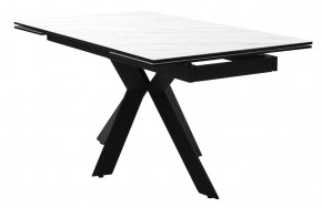 Стол BELLUNO 160 MARBLES KL-99 Белый мрамор матовый, итальянская керамика/ черный каркас, ®DISAUR в Кировграде - kirovgrad.mebel24.online | фото 2