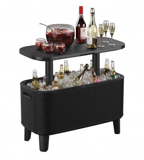 Стол Беви Бар (Bevy Bar Large Cool Bar), графит в Кировграде - kirovgrad.mebel24.online | фото 3