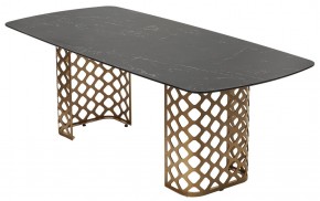 Стол CHIAVARI 220 KL-116 Черный мрамор матовый, итальянская керамика / бронзовый, ®DISAUR в Кировграде - kirovgrad.mebel24.online | фото 7