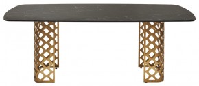 Стол CHIAVARI 220 KL-116 Черный мрамор матовый, итальянская керамика / бронзовый, ®DISAUR в Кировграде - kirovgrad.mebel24.online | фото 8