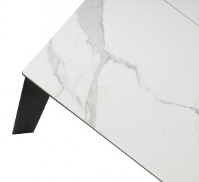 Стол CORNER 120 HIGH GLOSS STATUARIO керамика, стекло/ черный каркас, ®DISAUR в Кировграде - kirovgrad.mebel24.online | фото 8