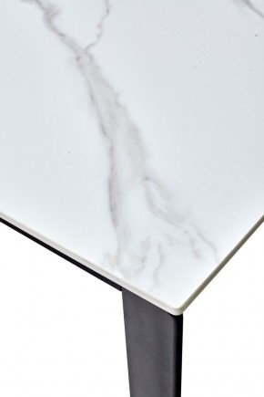 Стол CORNER 120 MATT WHITE MARBLE SOLID CERAMIC / BLACK, ®DISAUR в Кировграде - kirovgrad.mebel24.online | фото 3