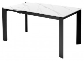 Стол CORNER 120 MATT WHITE MARBLE SOLID CERAMIC / BLACK, ®DISAUR в Кировграде - kirovgrad.mebel24.online | фото 4