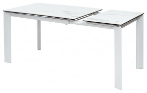 Стол CORNER 120 MATTE STATUARIO Белый мрамор матовый керамика, стекло/ белый каркас, ®DISAUR в Кировграде - kirovgrad.mebel24.online | фото 5
