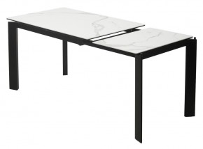 Стол CORNER 120 MATTE STATUARIO Белый мрамор матовый керамика, стекло/ черный каркас, ®DISAUR в Кировграде - kirovgrad.mebel24.online | фото 4