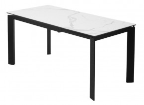 Стол CORNER 120 MATTE STATUARIO Белый мрамор матовый керамика, стекло/ черный каркас, ®DISAUR в Кировграде - kirovgrad.mebel24.online | фото 5