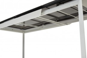 Стол CREMONA 140 HIGH GLOSS STATUARIO Белый мрамор глянцевый, керамика/ белый каркас, ®DISAUR в Кировграде - kirovgrad.mebel24.online | фото 2