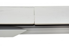 Стол CREMONA 140 HIGH GLOSS STATUARIO Белый мрамор глянцевый, керамика/ белый каркас, ®DISAUR в Кировграде - kirovgrad.mebel24.online | фото 3