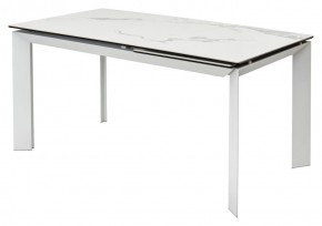 Стол CREMONA 140 HIGH GLOSS STATUARIO Белый мрамор глянцевый, керамика/ белый каркас, ®DISAUR в Кировграде - kirovgrad.mebel24.online | фото 9
