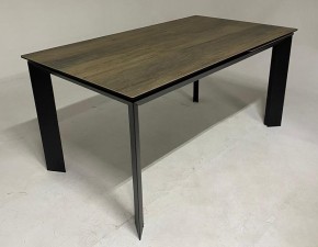 Стол CREMONA 140 KL-61 под дерево, итальянская керамика/ черный каркас, ®DISAUR в Кировграде - kirovgrad.mebel24.online | фото 2