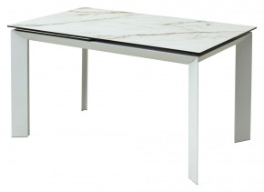 Стол CREMONA 160 KL-188 Контрастный мрамор / белый каркас, ®DISAUR в Кировграде - kirovgrad.mebel24.online | фото 1