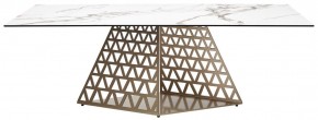 Стол ENNA 220 KL-188 Контрастный мрамор матовый, итальянская керамика/ каркас цвета шампань, ®DISAUR в Кировграде - kirovgrad.mebel24.online | фото 10