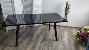 Стол ФИН 140 Черный, стекло/ Черный каркас М-City в Кировграде - kirovgrad.mebel24.online | фото 9