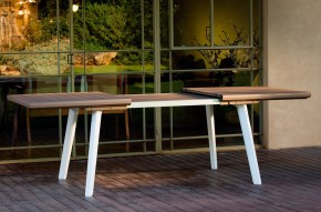 Стол Гармония раздвижной (Harmony Extendable) белый-капучино в Кировграде - kirovgrad.mebel24.online | фото 3
